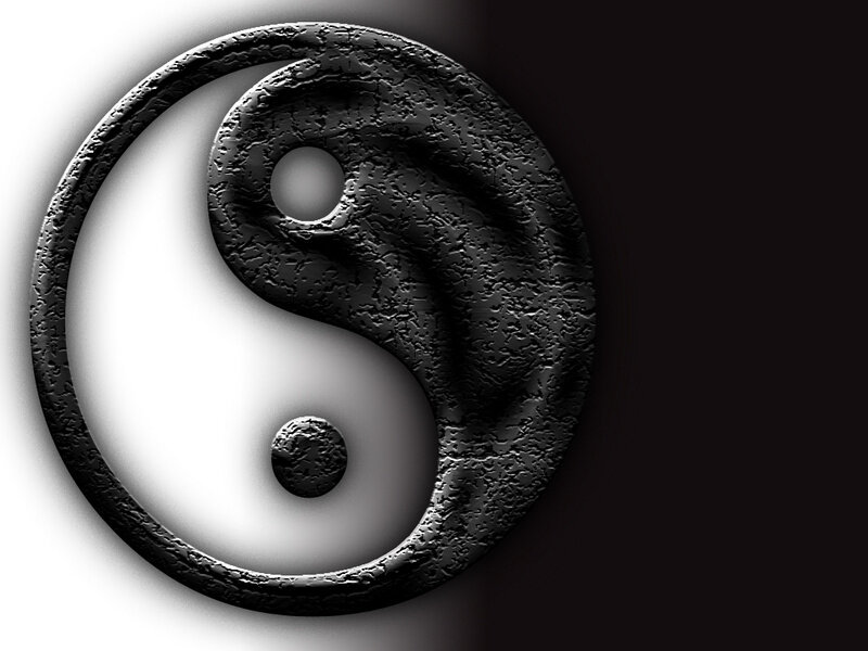 Yin-yang Symbol — Black, Dramatic, 3d Render, Circle