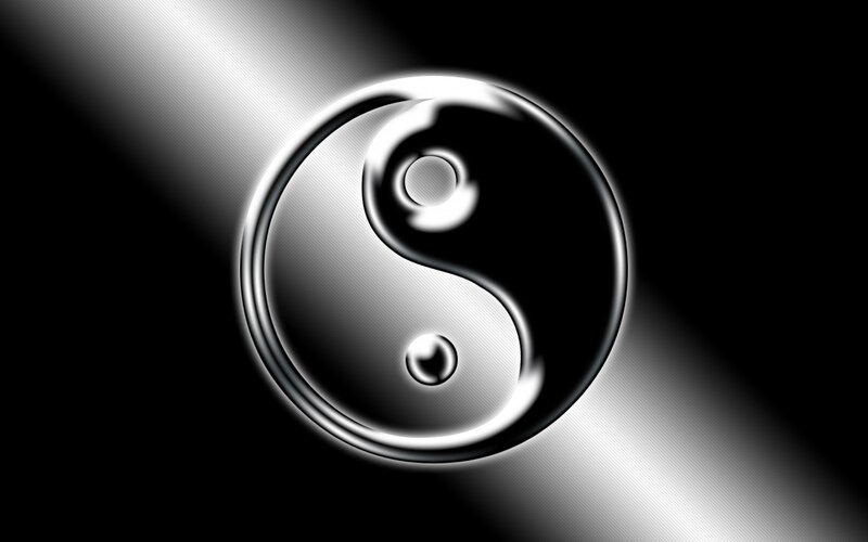 Yin-yang Symbol — Black, Dramatic, Digital Art, Circle