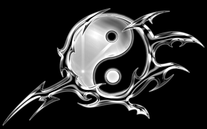 Yin-yang Symbol — Black, Dramatic, Digital Art