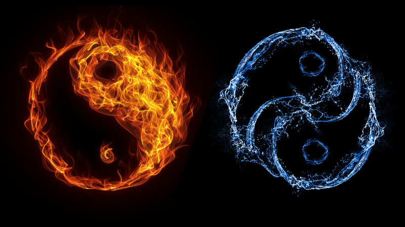 Yin-yang Symbol — Black, Dramatic