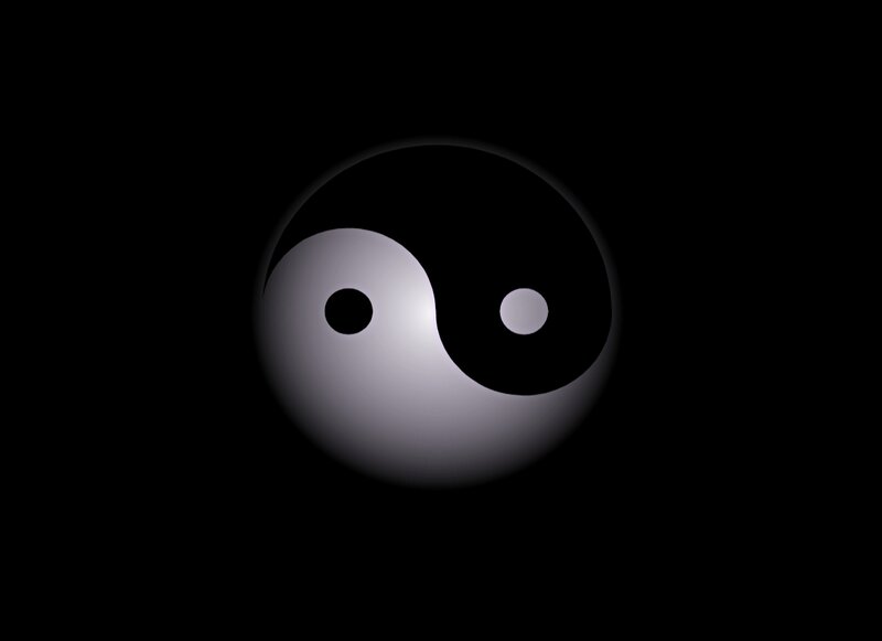 Yin-yang Symbol — Black, Serene, Vector Art