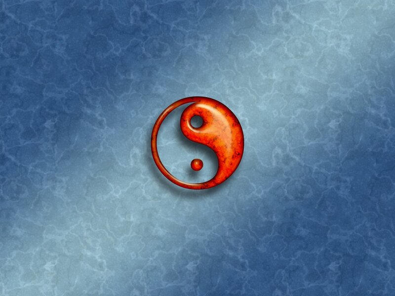 Yin-yang Symbol — Blue, Calm