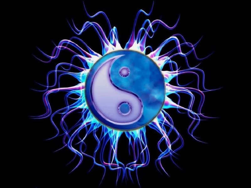Yin-yang Symbol — Blue, Energetic
