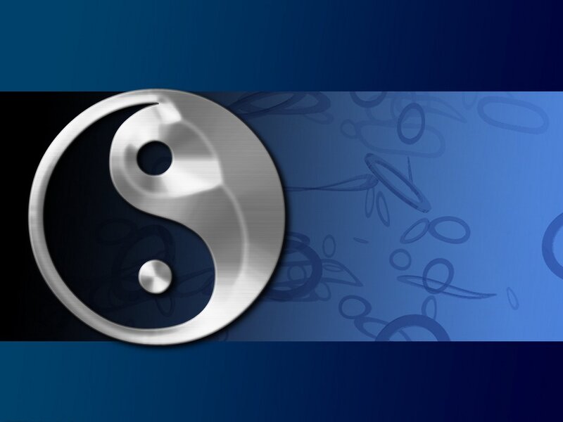 Yin-yang Symbol — Blue