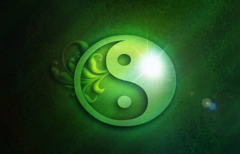 Yin-yang Symbol — Green, Serene