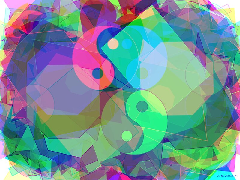 Yin-yang Symbol — Green, Vibrant