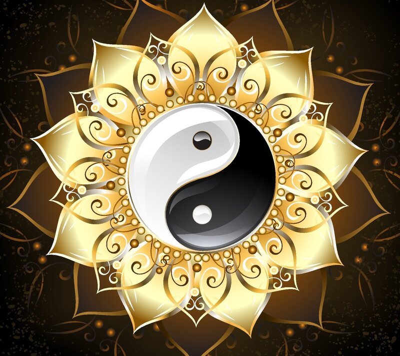 Yin-yang Symbol in Lotus