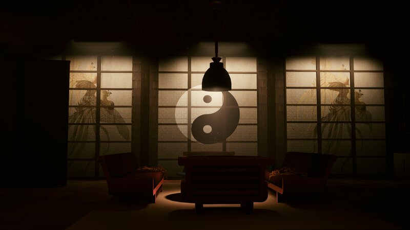 Yin-yang Symbol in Room
