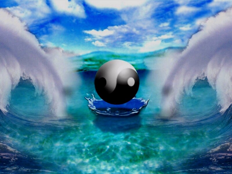Yin-yang Symbol in Water