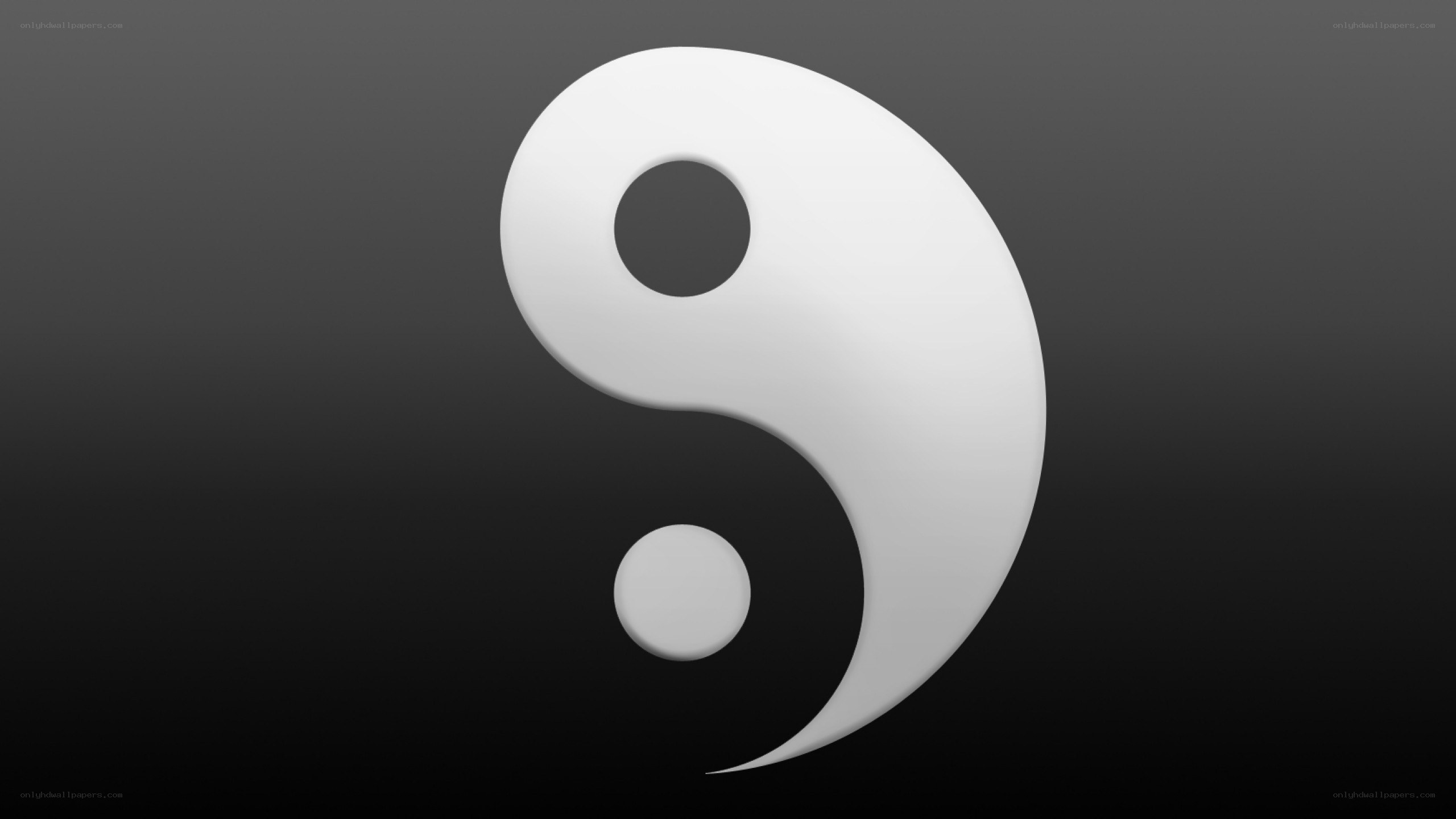 Yin-yang symbol on dark background