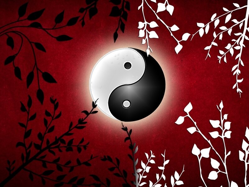 Yin-yang Symbol — Red, Serene