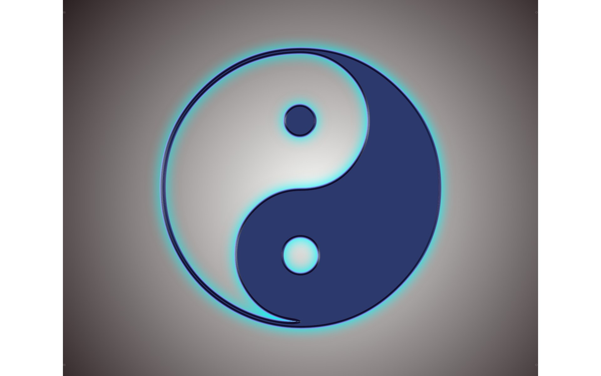 yin-yang symbol with glow