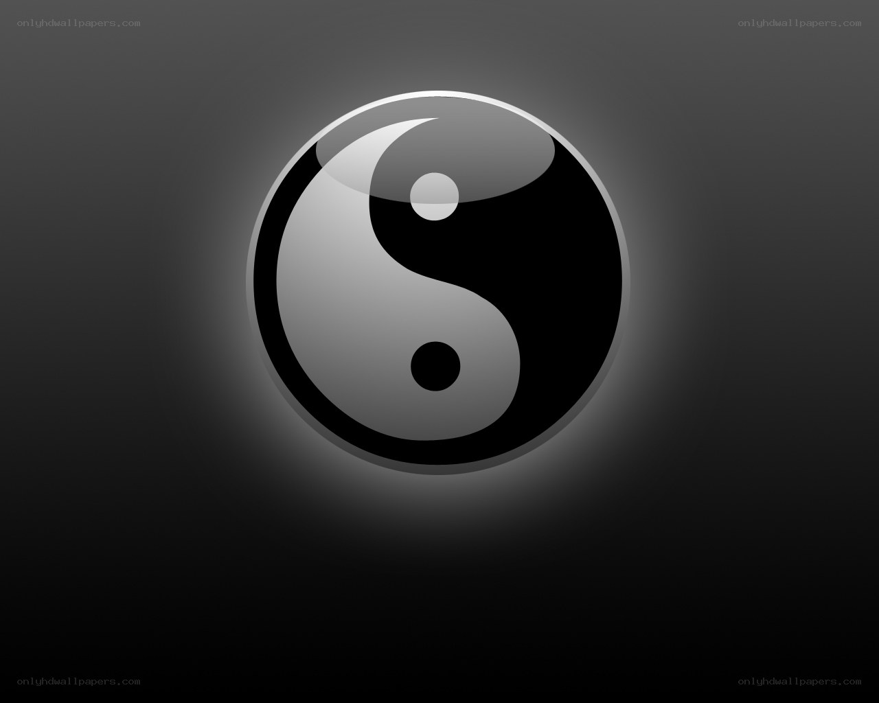 yin-yang symbol with glow