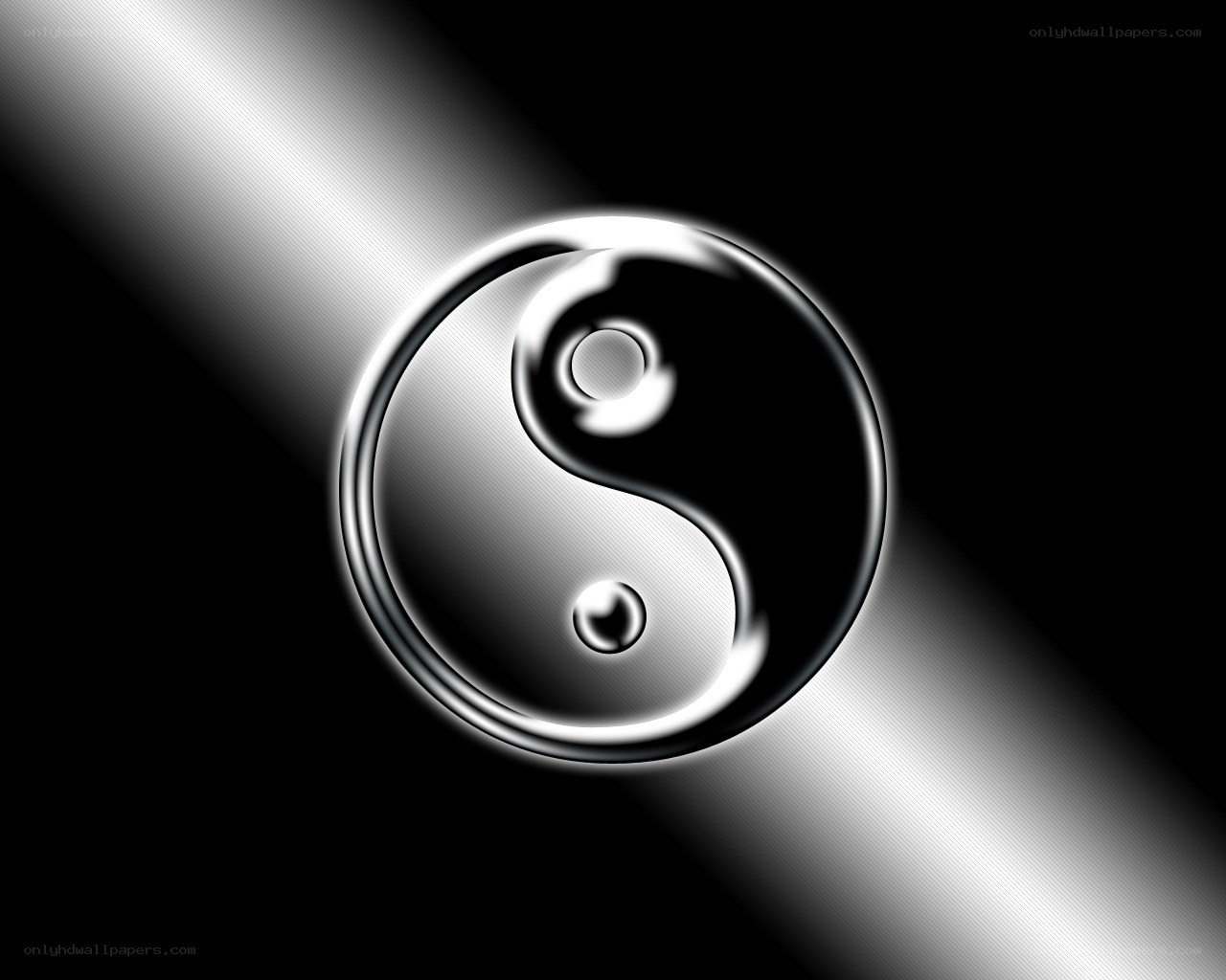 Yin-yang symbol with light effect