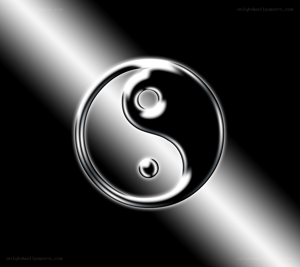 Yin-yang symbol with light effect