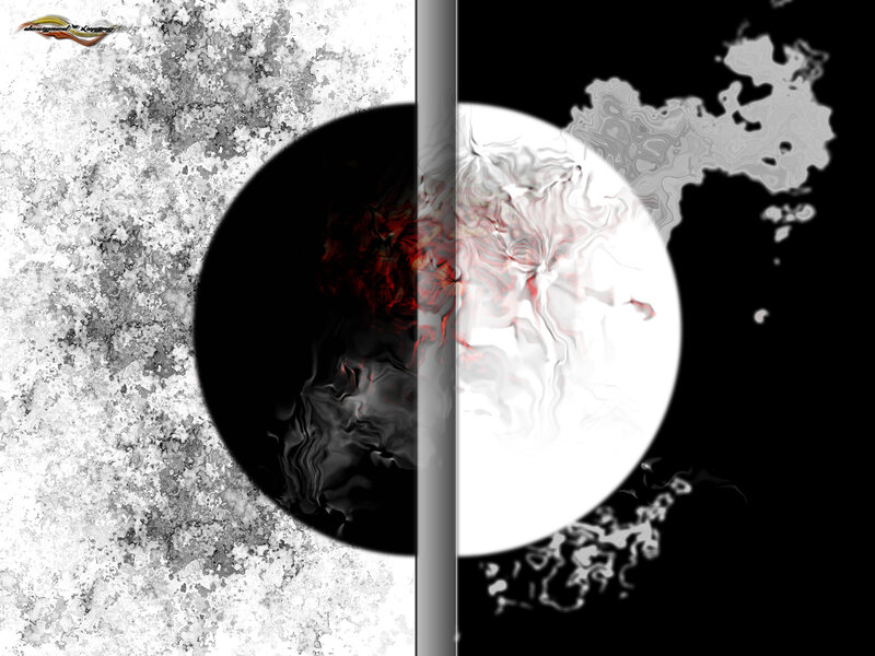 Yin-yang Symbol with Red Accents