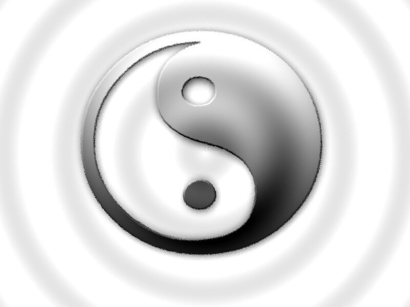 yin-yang symbol with ripple effect