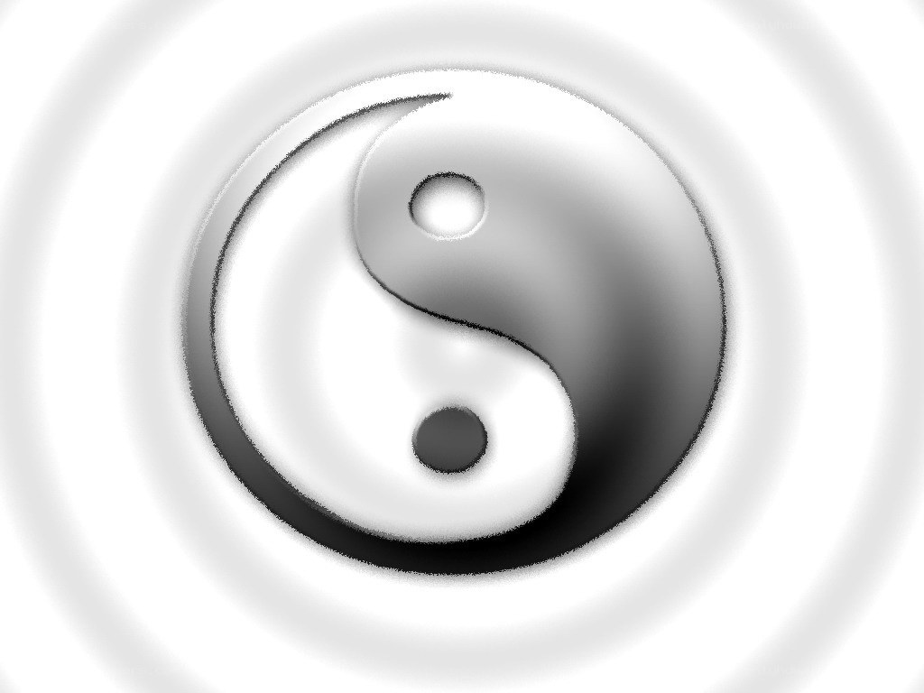 yin-yang symbol with ripple effect
