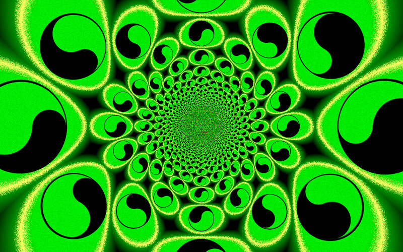 Yin-yang Symbols in Tunnel