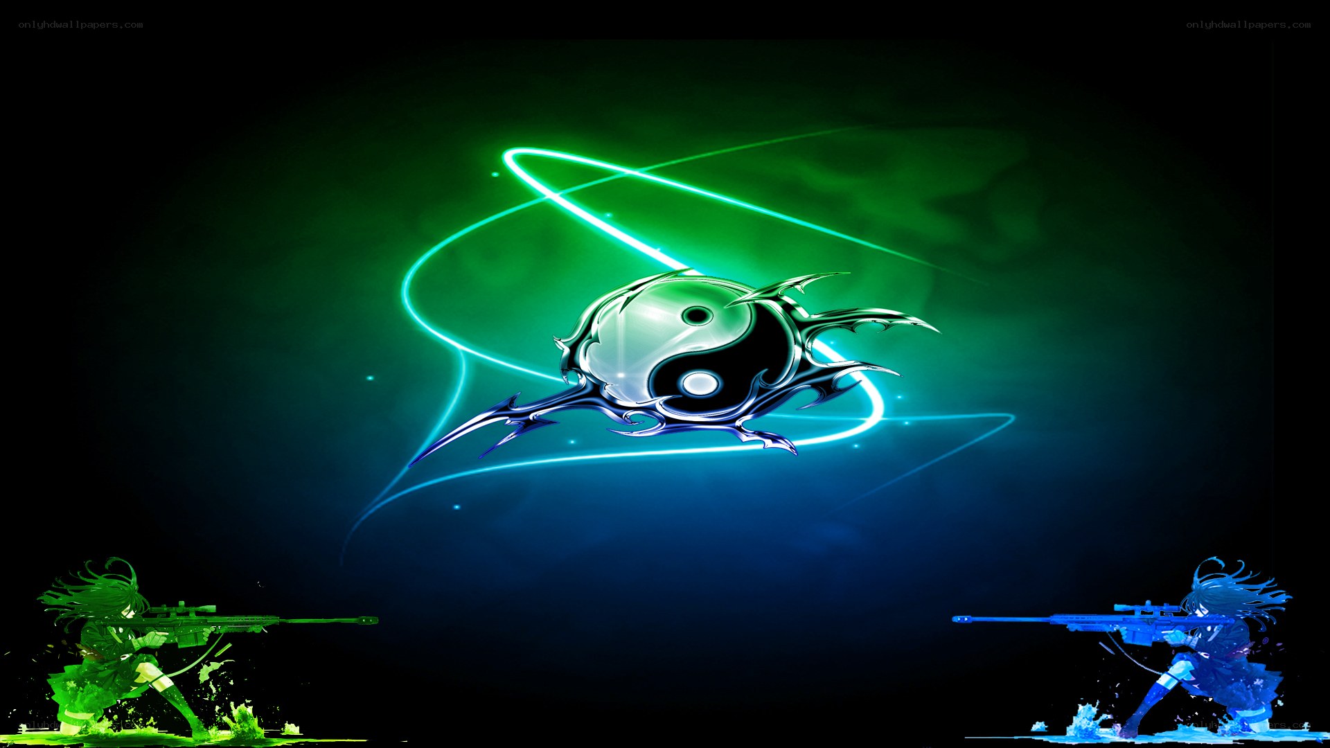 Yin-yang with anime snipers