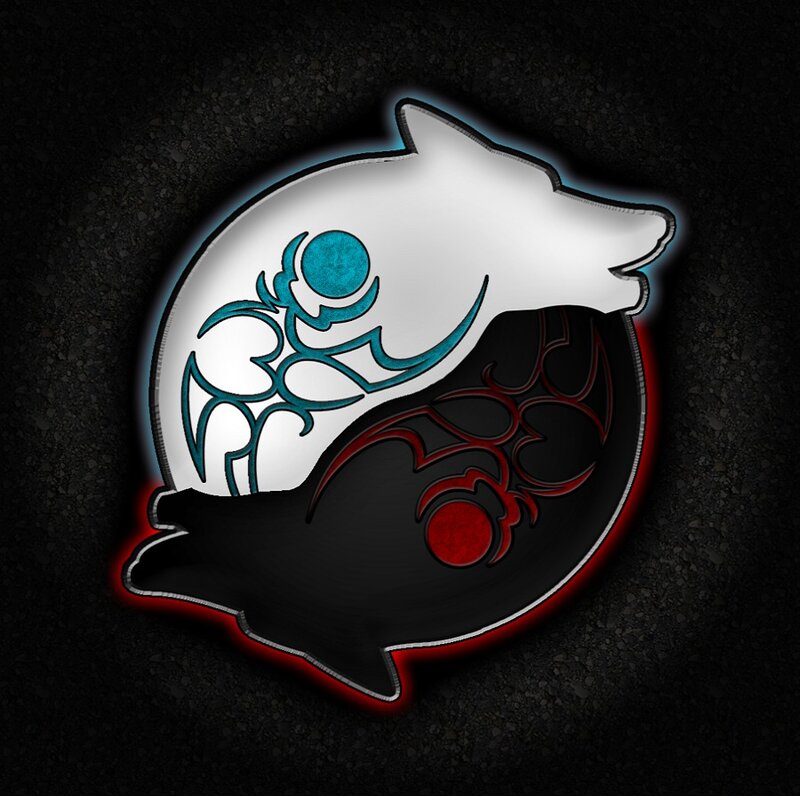 Yin-yang Wolf Design