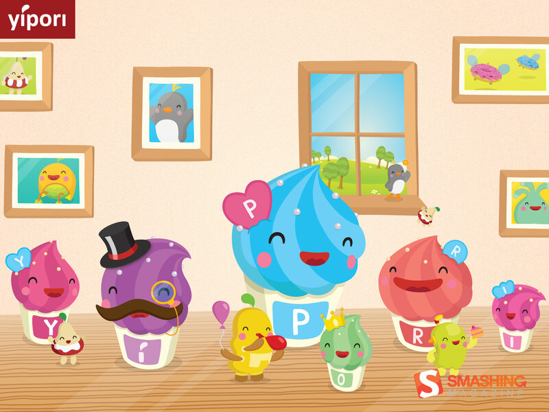 Yipori cupcake characters