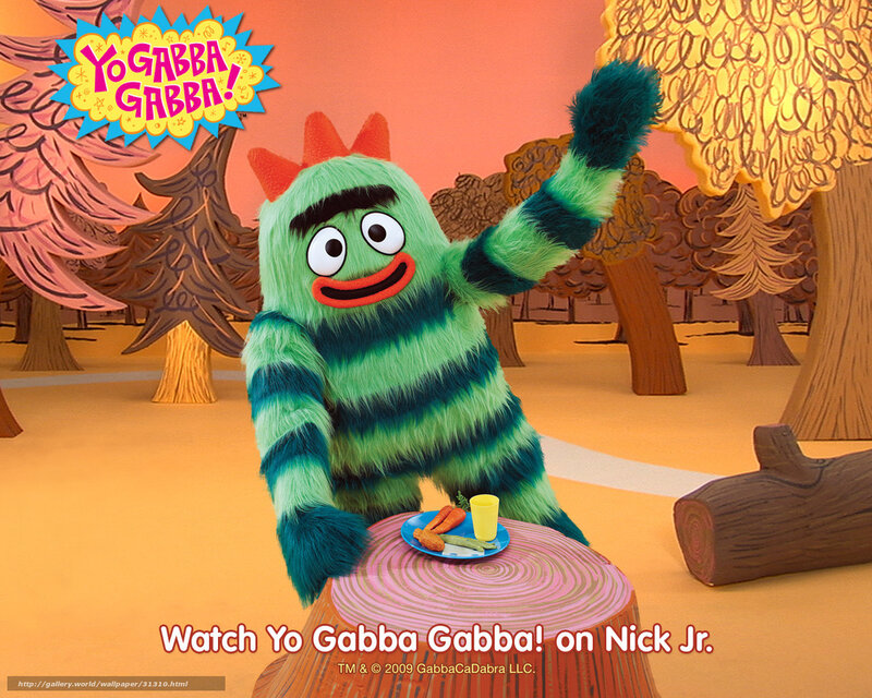 Yo Gabba Gabba character in forest