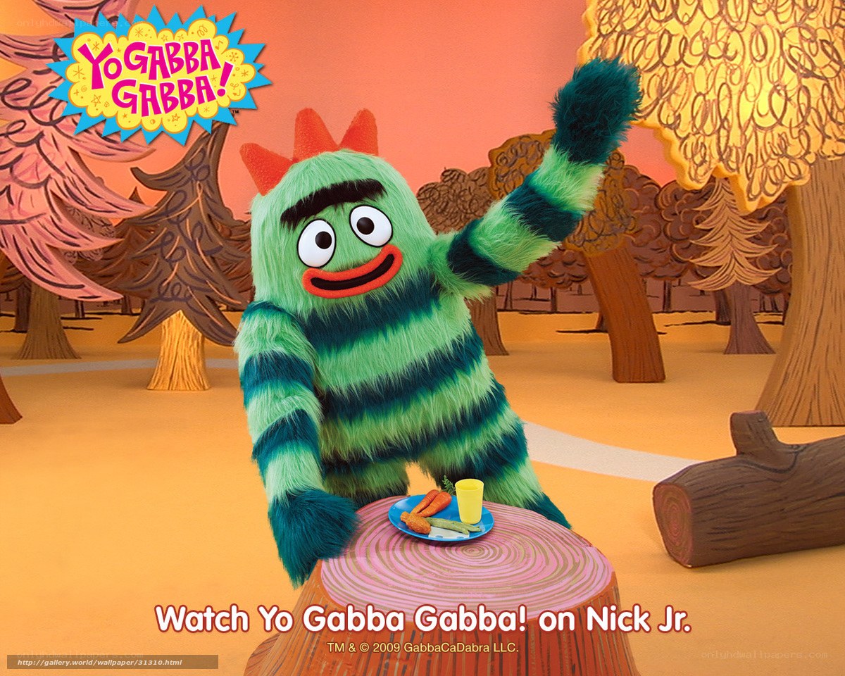 Yo Gabba Gabba character in forest