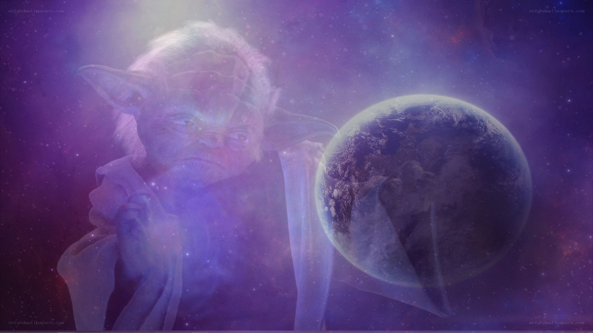 Yoda and Earth in space