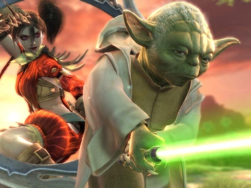 Yoda and Female Warrior — Green