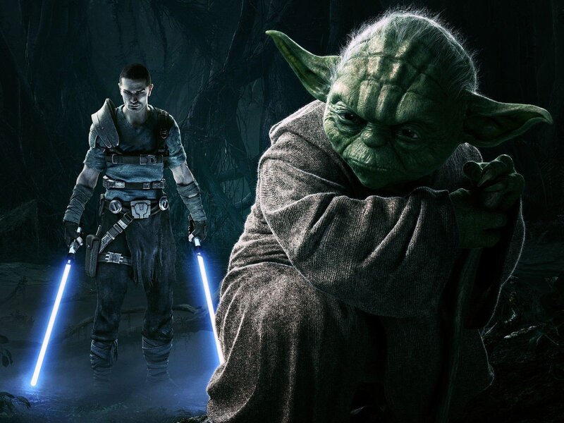 Yoda and Jedi Warrior — Green
