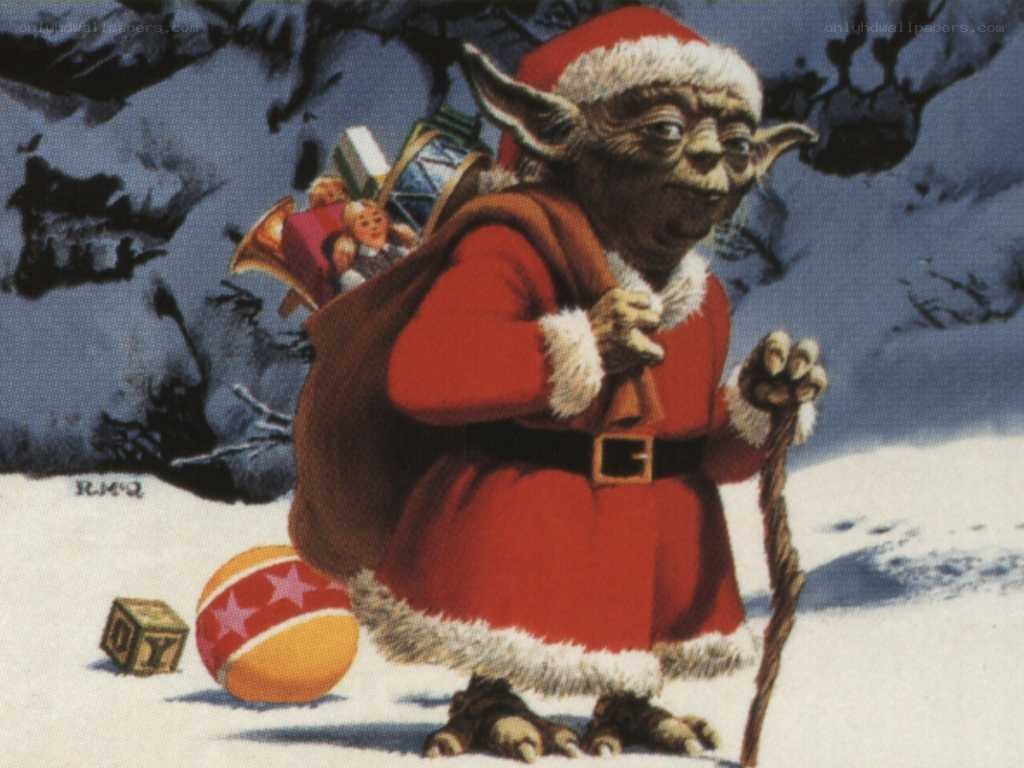 Yoda as Santa Claus