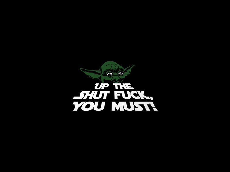 Yoda Head and Text