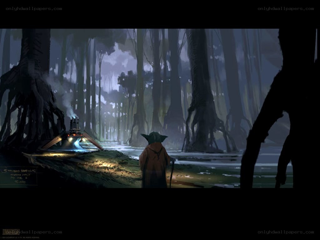 Yoda in a swamp forest
