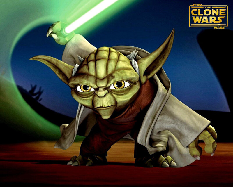 Yoda in action from Clone Wars