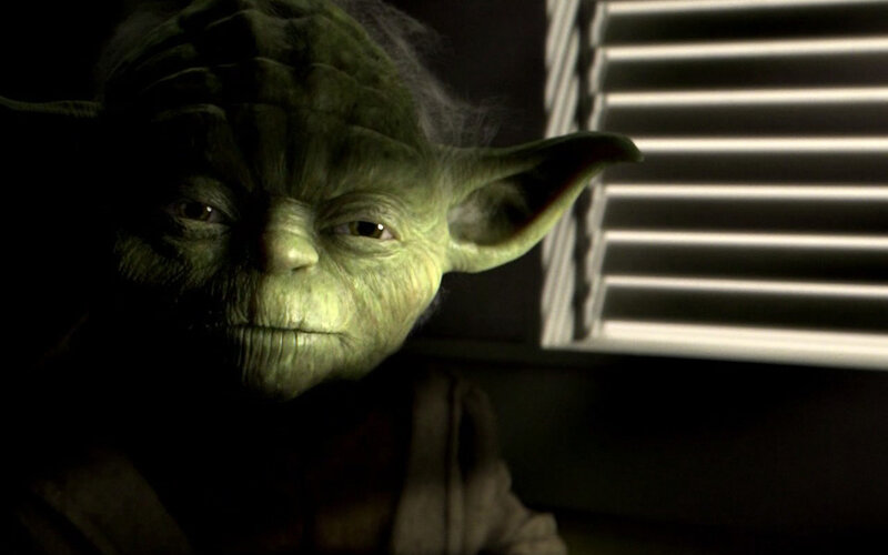Yoda in dim light