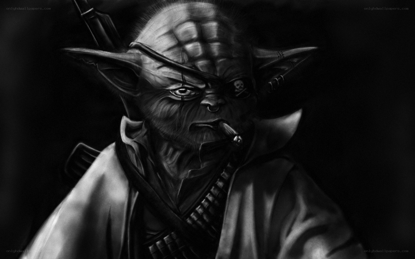 Yoda pirate character art