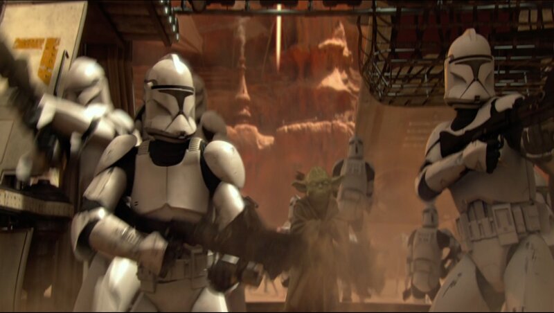 Yoda Surrounded by Clones