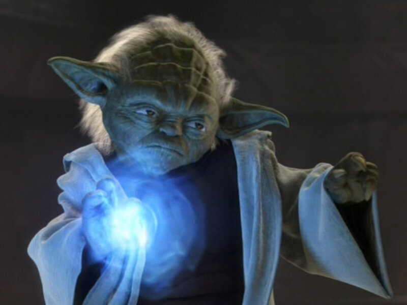 Yoda using the Force
