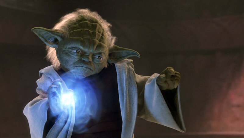 Yoda with Blue Light