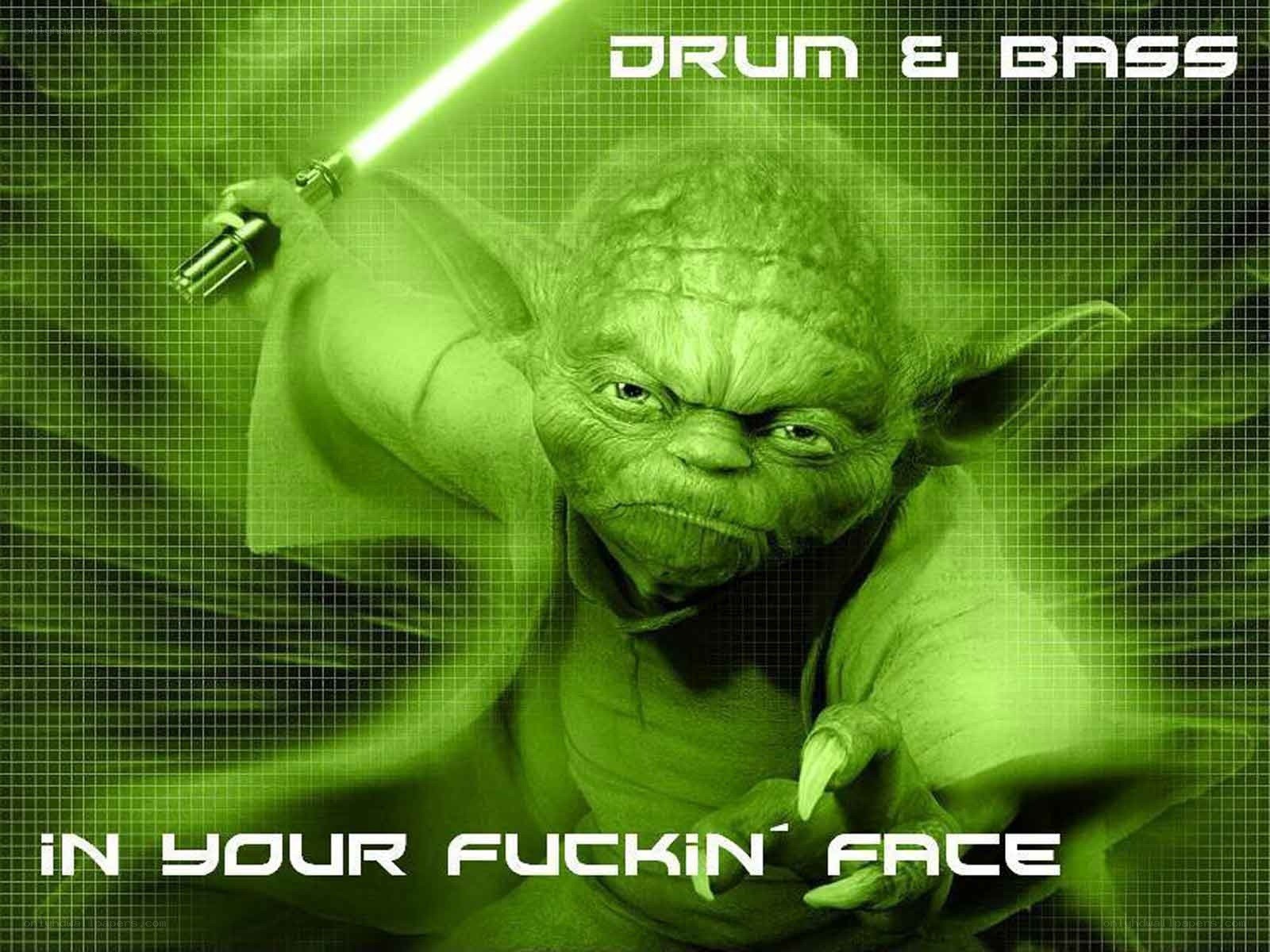 Yoda with green lightsaber