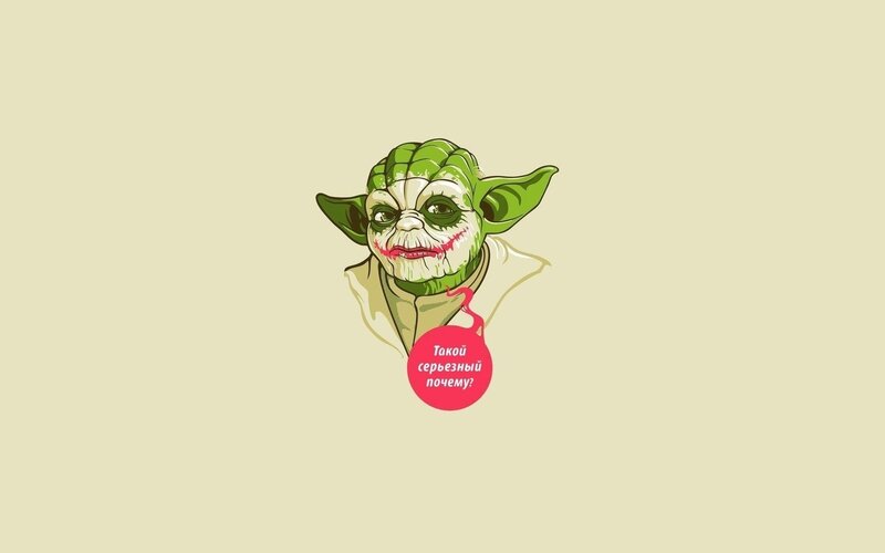 Yoda with Joker Makeup
