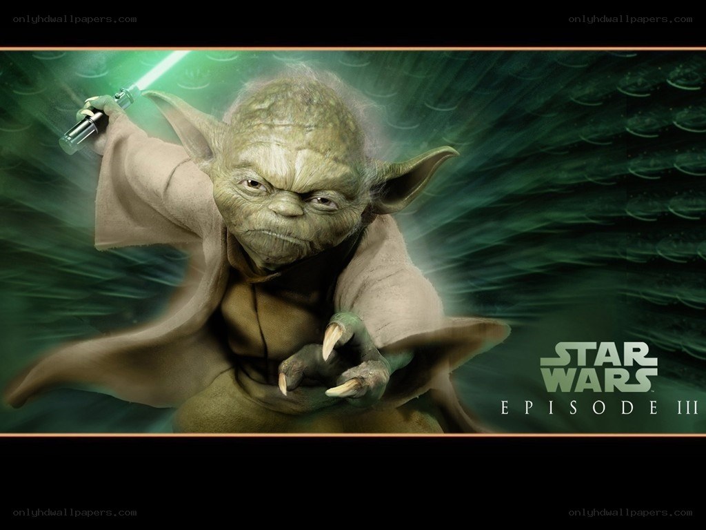 Yoda with lightsaber