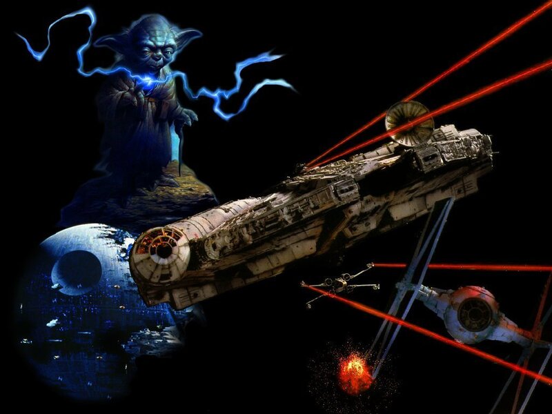 Yoda with Spaceship