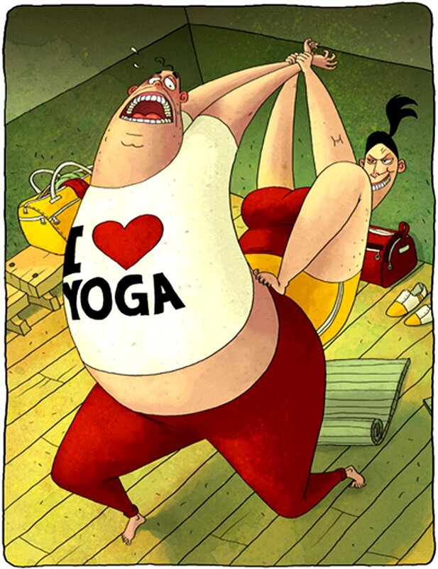 Yoga class chaos