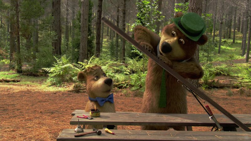 Yogi Bear and Boo-Boo in the forest