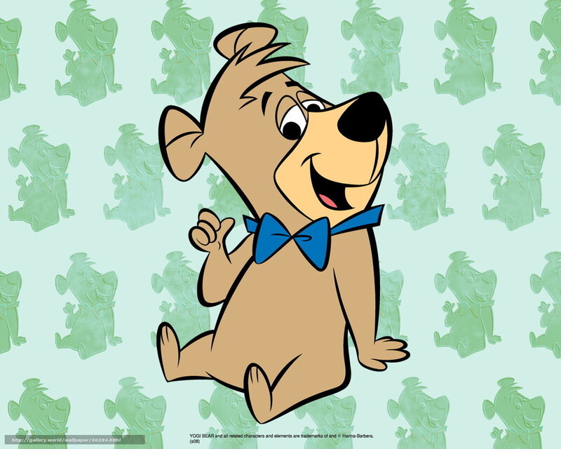 Yogi Bear with blue bowtie