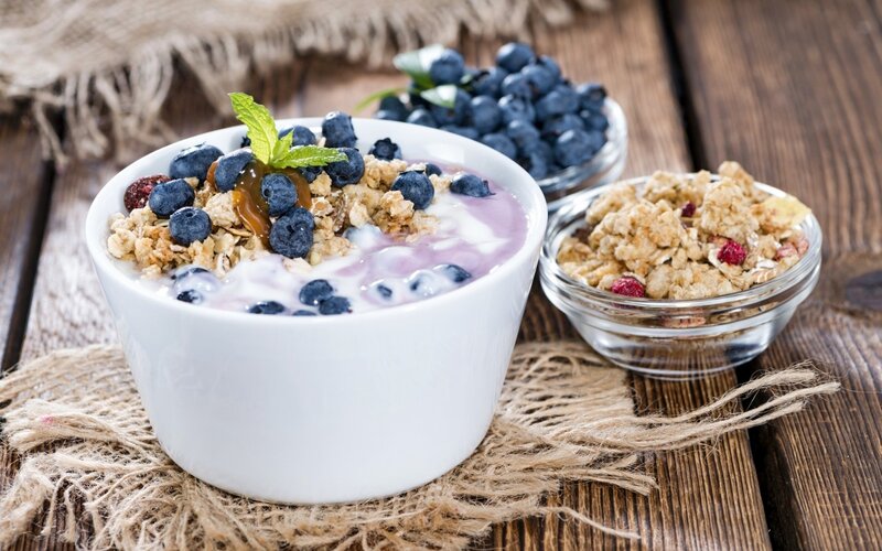 Yogurt Bowl with Blueberries
