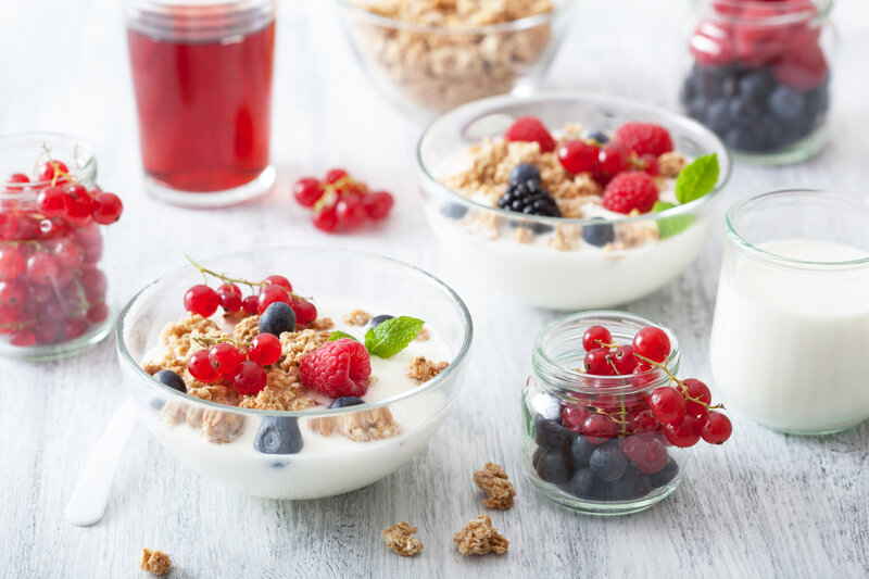 Yogurt Bowls with Berries