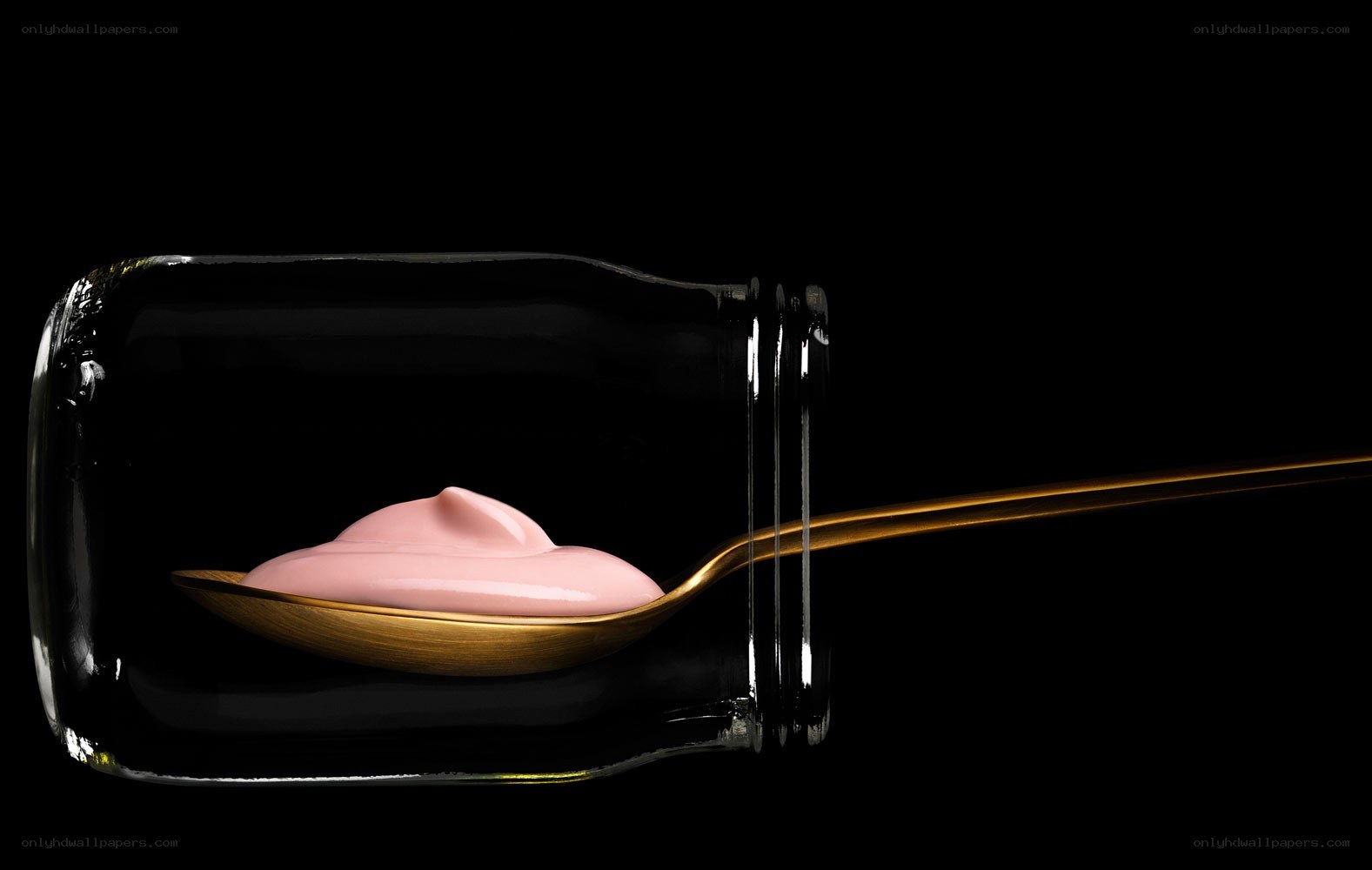 yogurt in a spoon